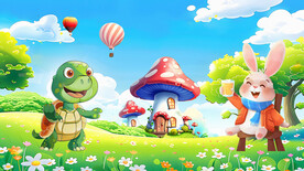 卡通幼儿园儿童背景墙