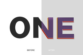 紫色漫画字样式