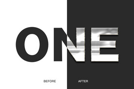 发光银色金属字样式