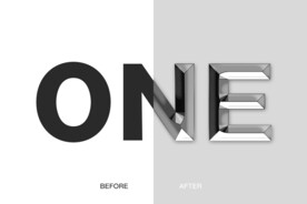 银色立体字样式