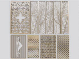 镂空隔断花格组合