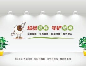 保护视力文化墙