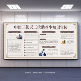 中医养生三伏贴宣传展板