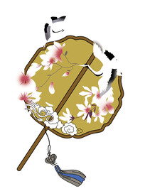 中国风古风国潮团扇元素