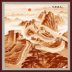 金色国画长城