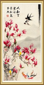 玄关花鸟装饰画