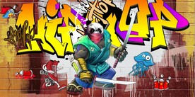 欧美风街头涂鸦餐饮酒吧背景墙