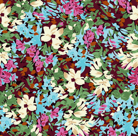 无缝   乱花 手绘花    