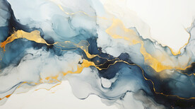 新中式抽象山水水墨画大理石