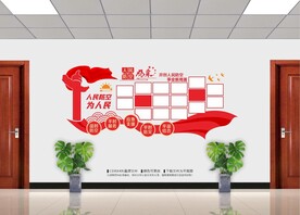 人民防空风采照片墙