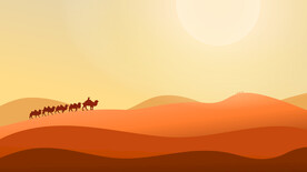 敦煌鸣沙山沙漠骆驼队丝绸之路