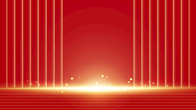 通用颁奖舞台红色喜庆闪亮光线