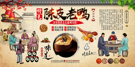 陈皮老鸭背景墙