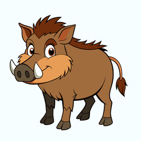 矢量动物野生动物野猪