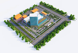 酒店综合体规划设计案例鸟瞰图