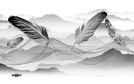 新品 灰色高清山水 TiF分层