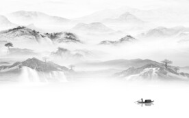 高雅 简约灰色山水 TiF分层