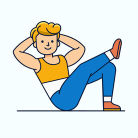 矢量人物健身的男人