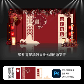 吾家有喜中式婚礼背景