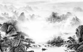 淡雅 极简中式山水 TiF分层