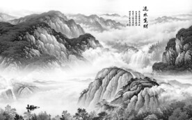 人气 新品灰色山水 TIF分层