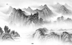 简约 新传灰色山水 TIF分层