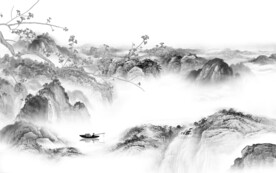 高清 高端灰色山水 TIF分层