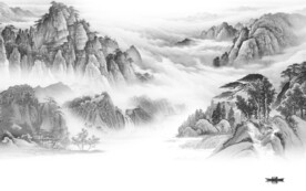 大气 新传灰色山水 TIF分层