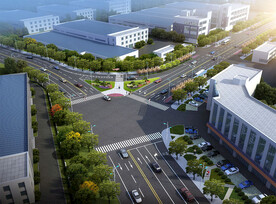 路口绿化效果图