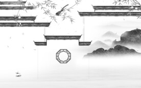 现代 灰色山水墙画 TIf分层