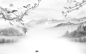 高雅 意境灰色山水 TiF分层