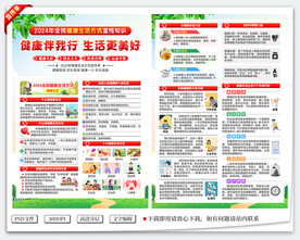 健康生活方式宣传单