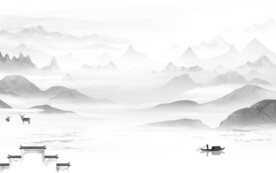 高档 简约灰色山水 TiF分层