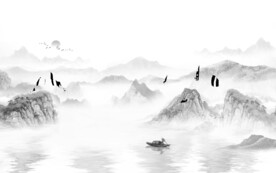 奢雅 意境灰色山水 TiF分层