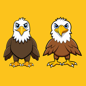 矢量动物鸟类白头鹰