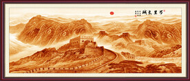 金色长城国画