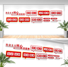 社会主义核心价值观文化墙