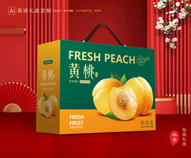 黄桃包装 桃子礼盒