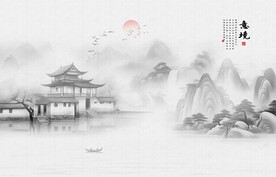 新中式意境山水画