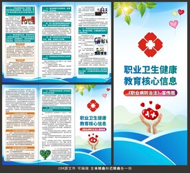 职业卫生健康教育核心信息三折页