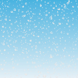 透明雨滴水滴蓝色天空玻璃水珠