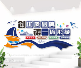 企业标语文化墙图片