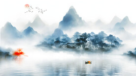 水墨画电视背景