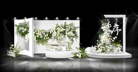 婚礼简约秀场迎宾互动甜品区