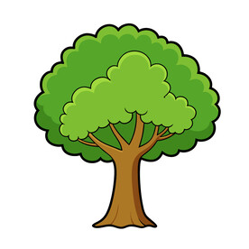 矢量植物绿色的大树