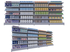 超市便利店酸奶货架组合