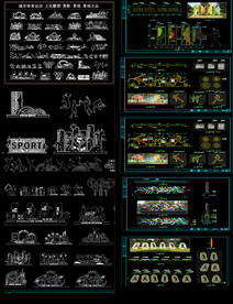 城市绿色健身体育运动文化CAD