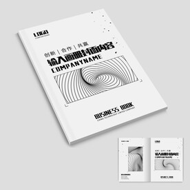 黑白简约画册封面