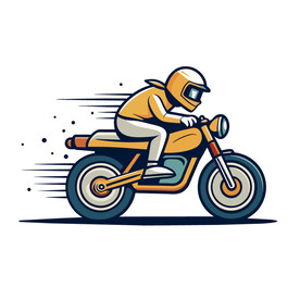 人物骑摩托车极速行驶的人