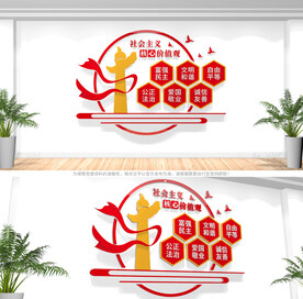 社会主义核心价值观文化墙